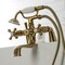 Kingston Brass KS227SB Deck Mount Clawfoot Tub Faucet with Hand Shower, Brushed Brass KS227SB - alternate 5